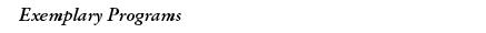 examplary programs